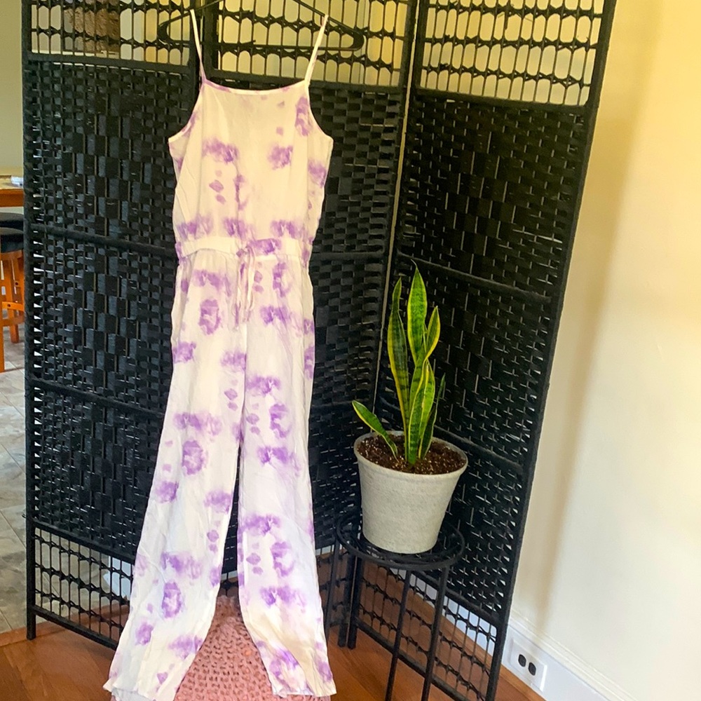 Purple tie dye jumpsuit. NWT. Size medium